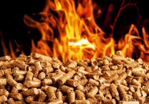 Burning,Wood,Chip,Pellets,A,Renewable,Source